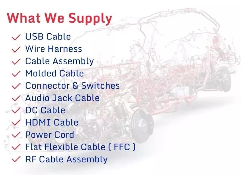 Factory Customized Hot Selling Double Head Industrial Wiring Harnesses with Plugs According to Customer Requirements